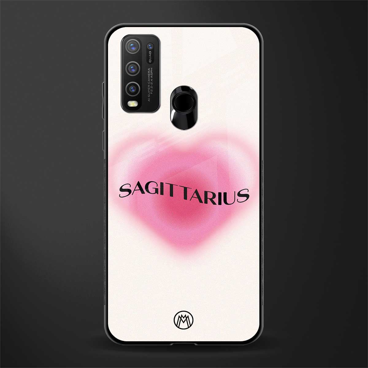 sagittarius minimalistic glass case for vivo y50 image
