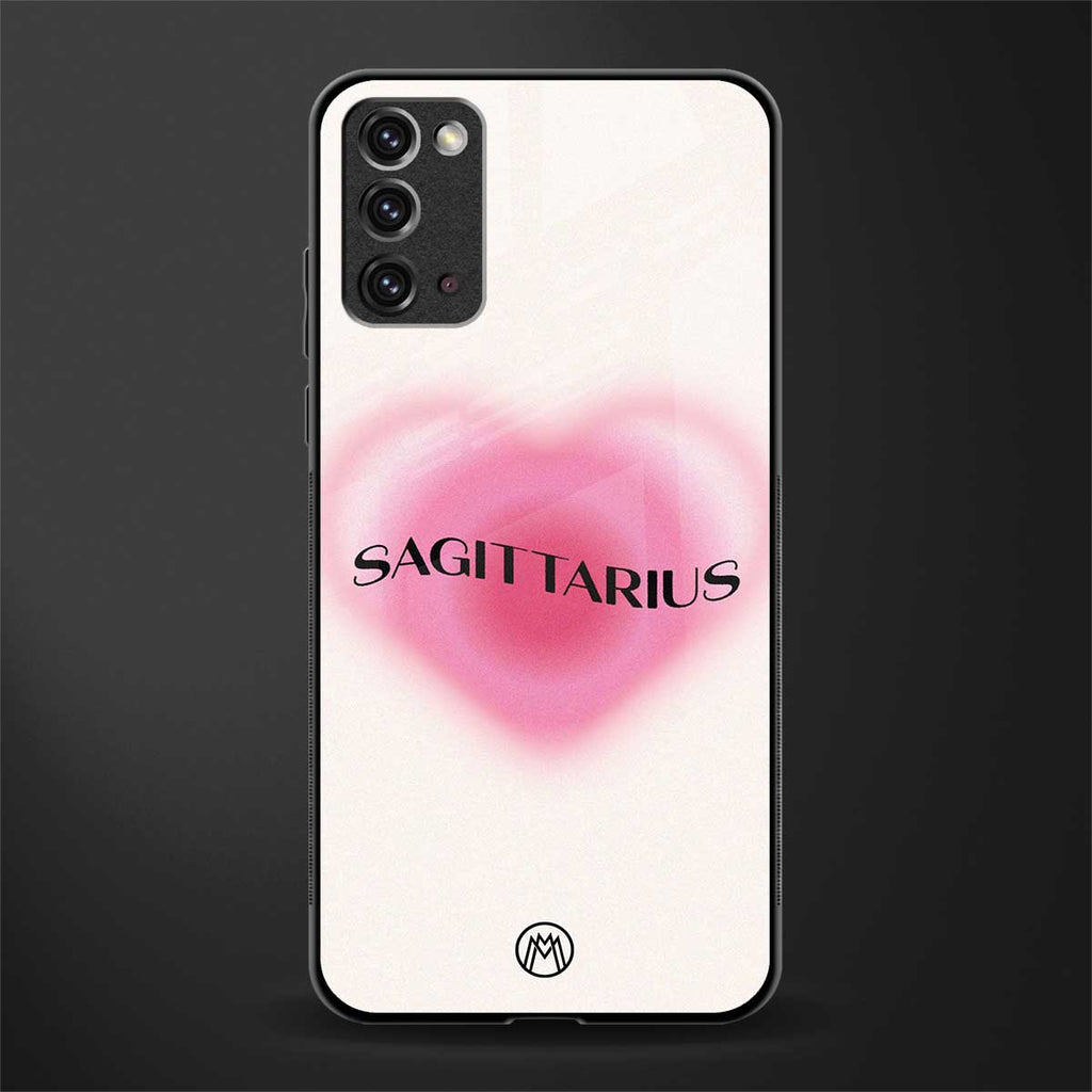 sagittarius minimalistic glass case for samsung galaxy note 20 image