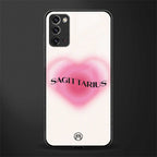 sagittarius minimalistic glass case for samsung galaxy note 20 image