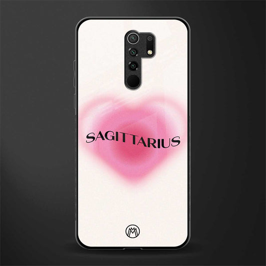 sagittarius minimalistic glass case for redmi 9 prime image