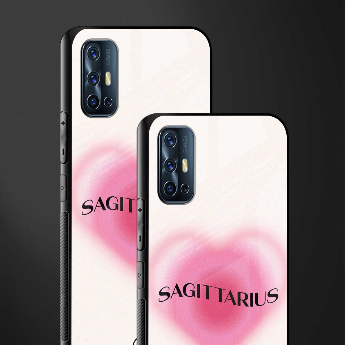 sagittarius minimalistic glass case for vivo v17 image-2