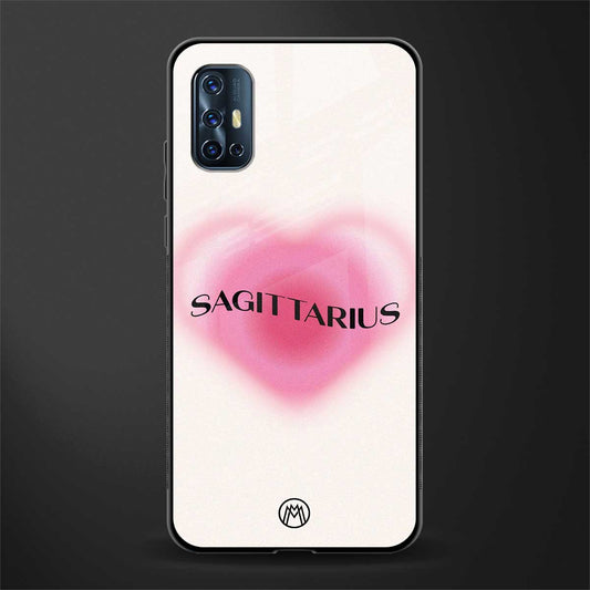 sagittarius minimalistic glass case for vivo v17 image