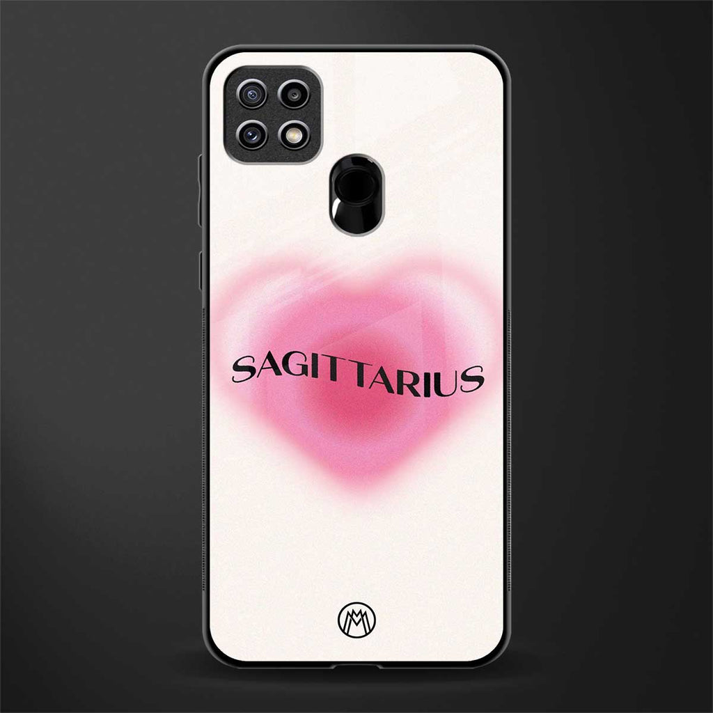 sagittarius minimalistic glass case for oppo a15 image