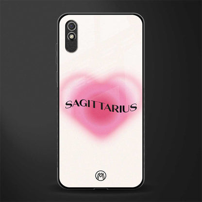 sagittarius minimalistic glass case for redmi 9a image