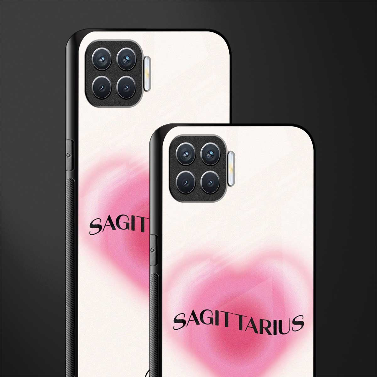 sagittarius minimalistic glass case for oppo f17 image-2