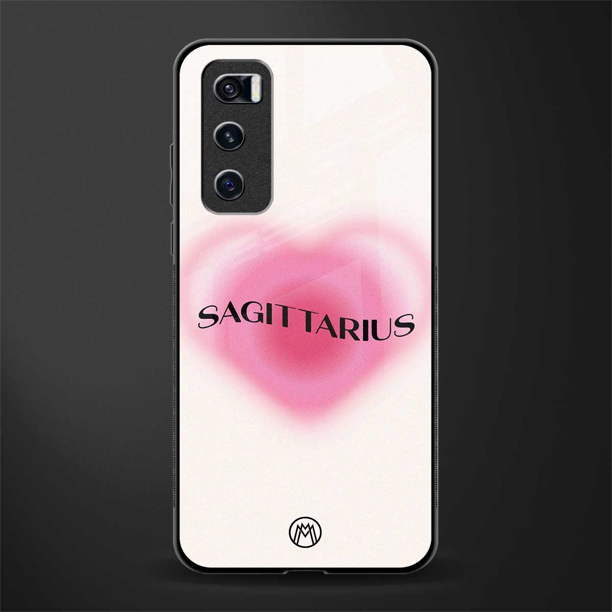 sagittarius minimalistic glass case for vivo v20 se image