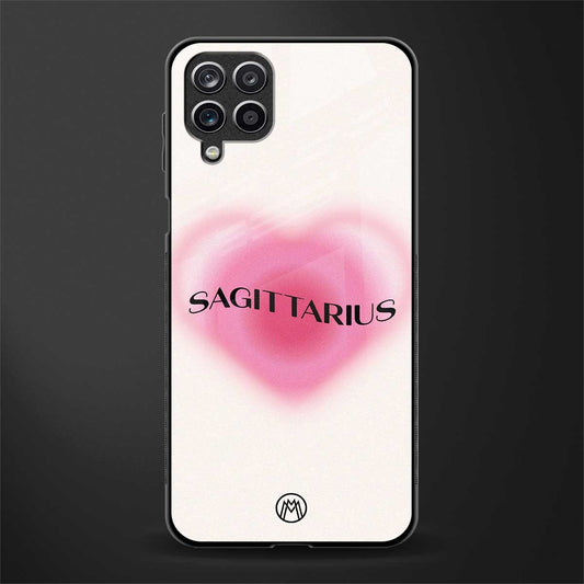 sagittarius minimalistic glass case for samsung galaxy m12 image