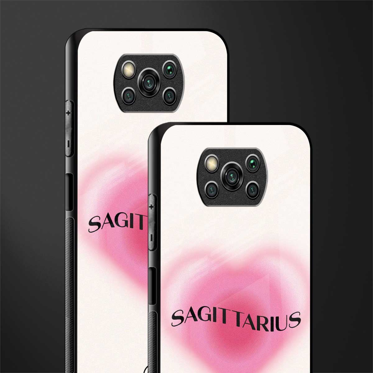 sagittarius minimalistic glass case for poco x3 image-2