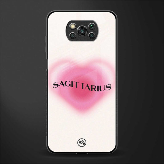 sagittarius minimalistic glass case for poco x3 image