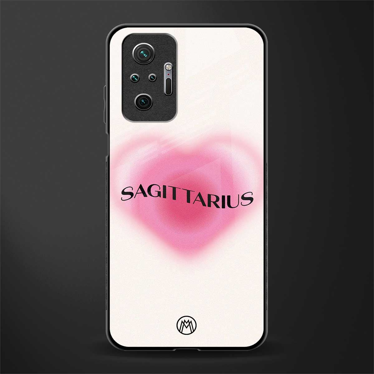 sagittarius minimalistic glass case for redmi note 10 pro image