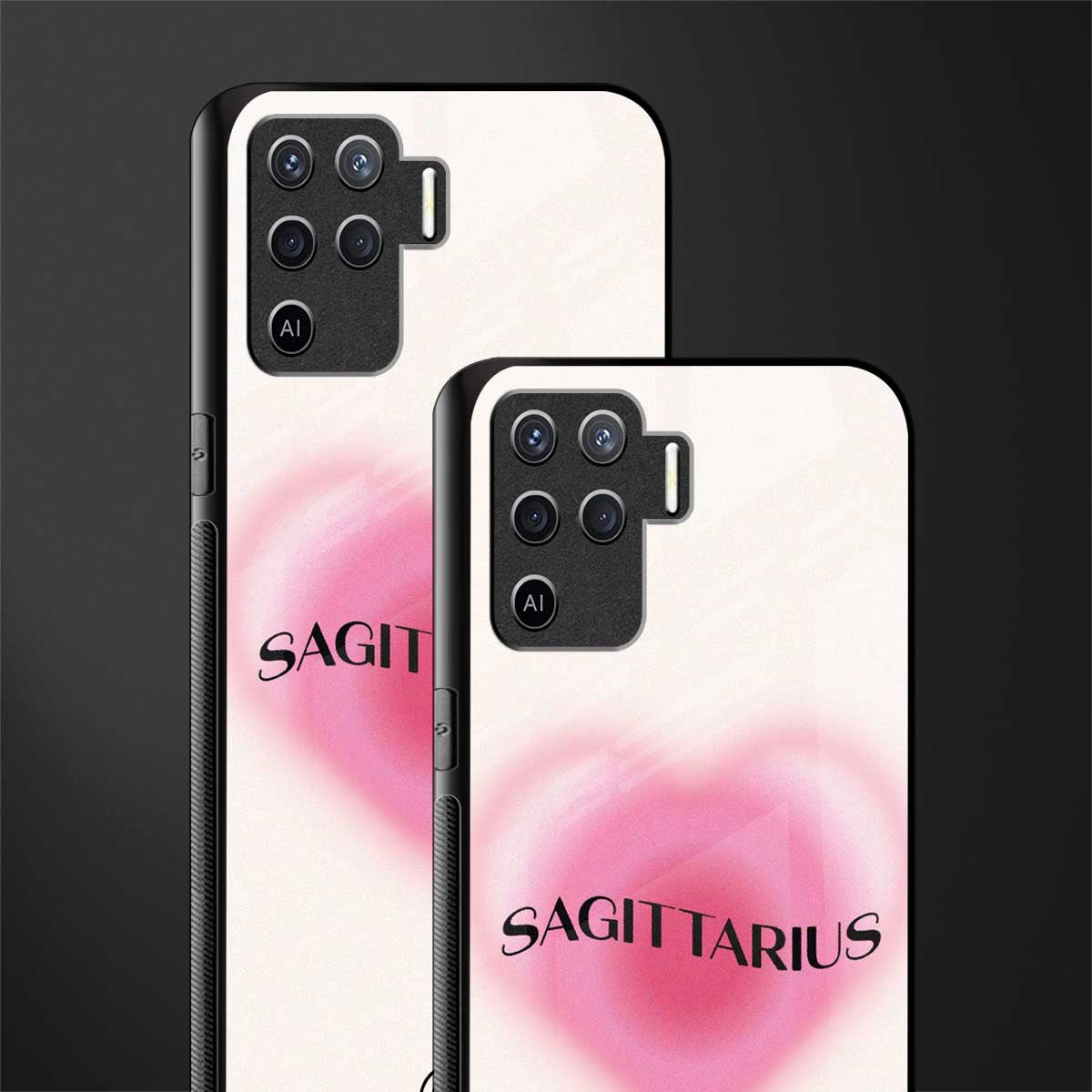 sagittarius minimalistic glass case for oppo f19 pro image-2