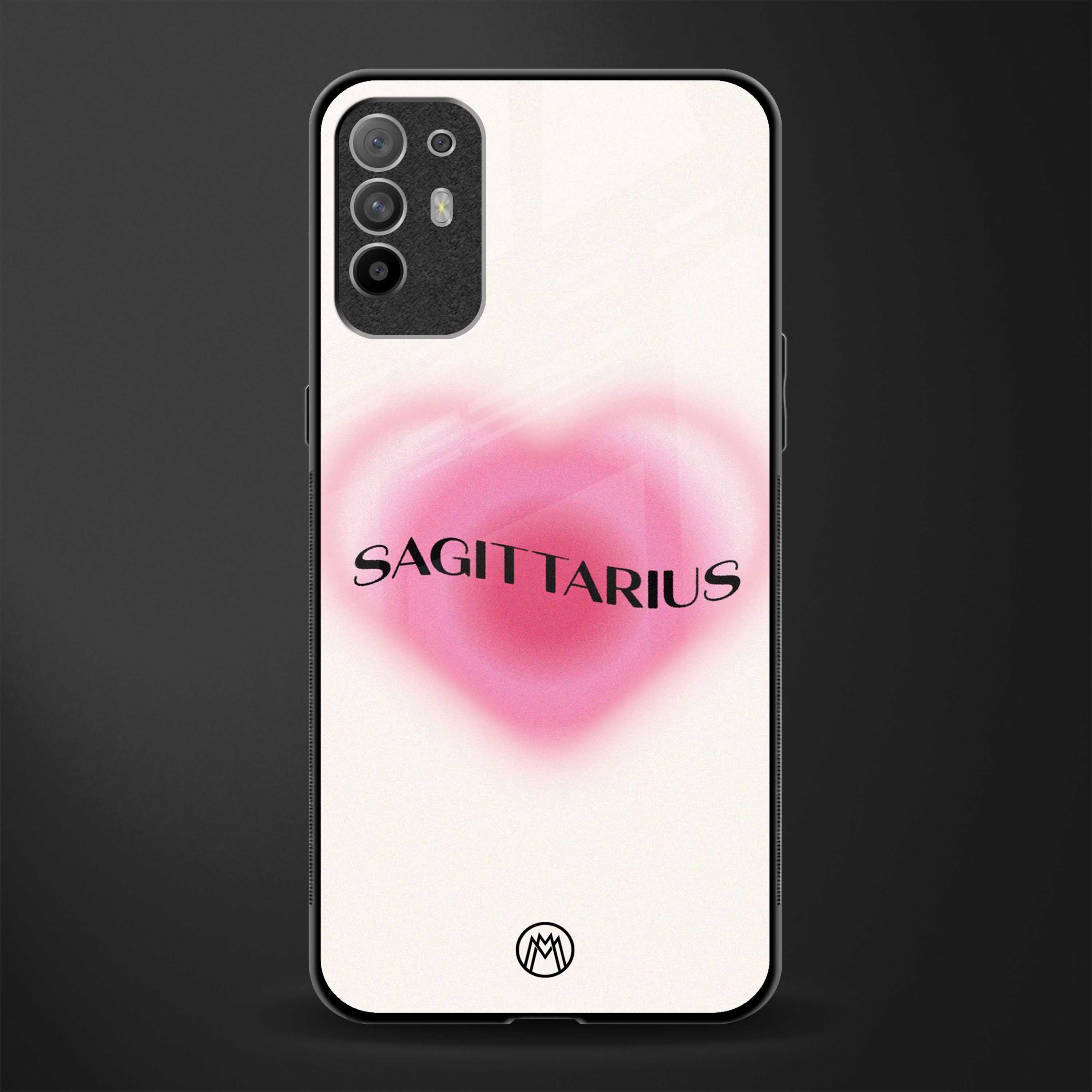 sagittarius minimalistic glass case for oppo f19 pro plus image
