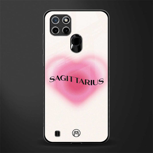 sagittarius minimalistic glass case for realme c21 image