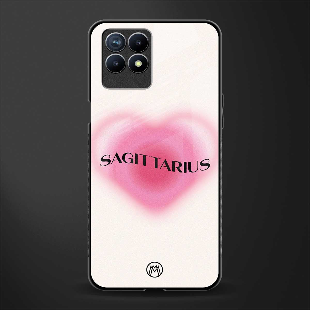 sagittarius minimalistic glass case for realme 8i image