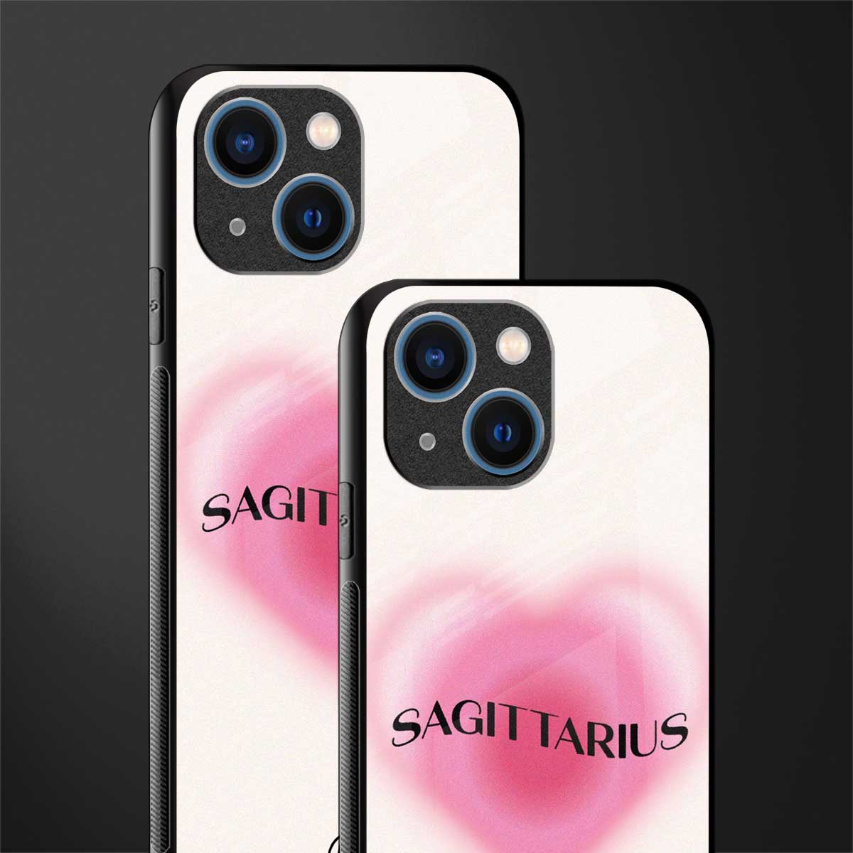 sagittarius minimalistic glass case for iphone 13 mini image-2