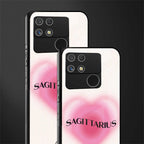 sagittarius minimalistic back phone cover | glass case for realme narzo 50a