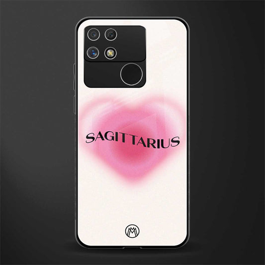 sagittarius minimalistic back phone cover | glass case for realme narzo 50a