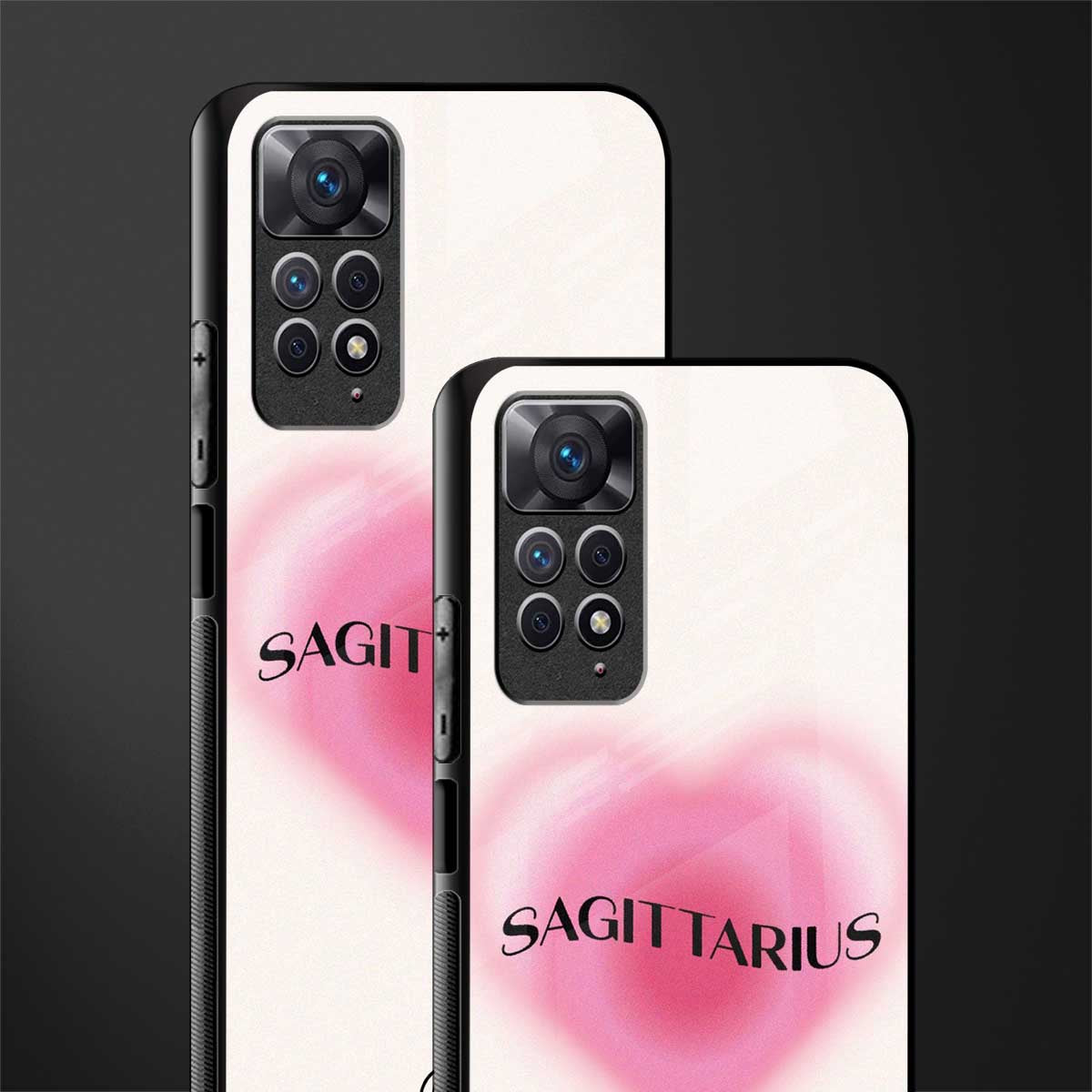 sagittarius minimalistic back phone cover | glass case for redmi note 11 pro plus 4g/5g