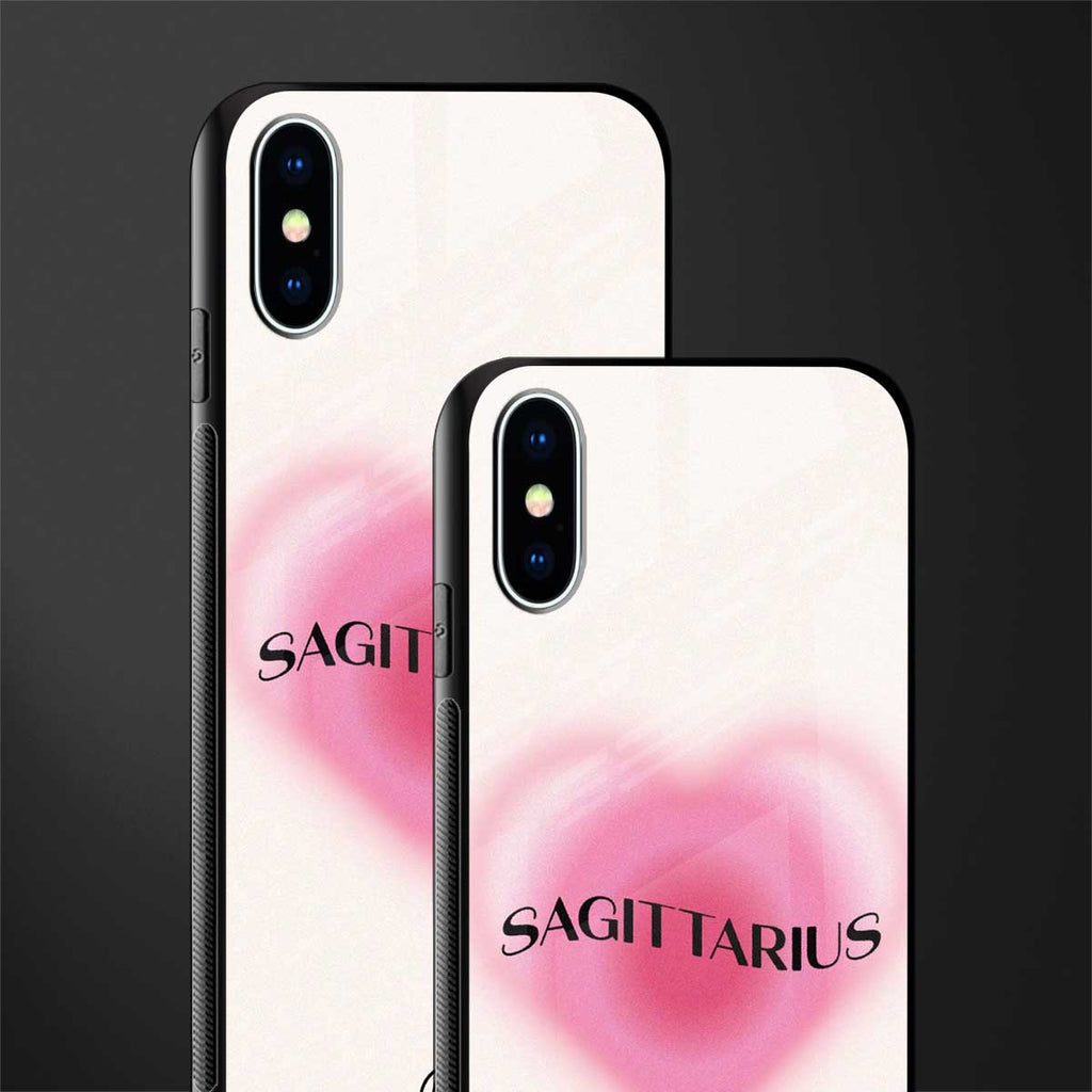 sagittarius minimalistic glass case for iphone xs image-2