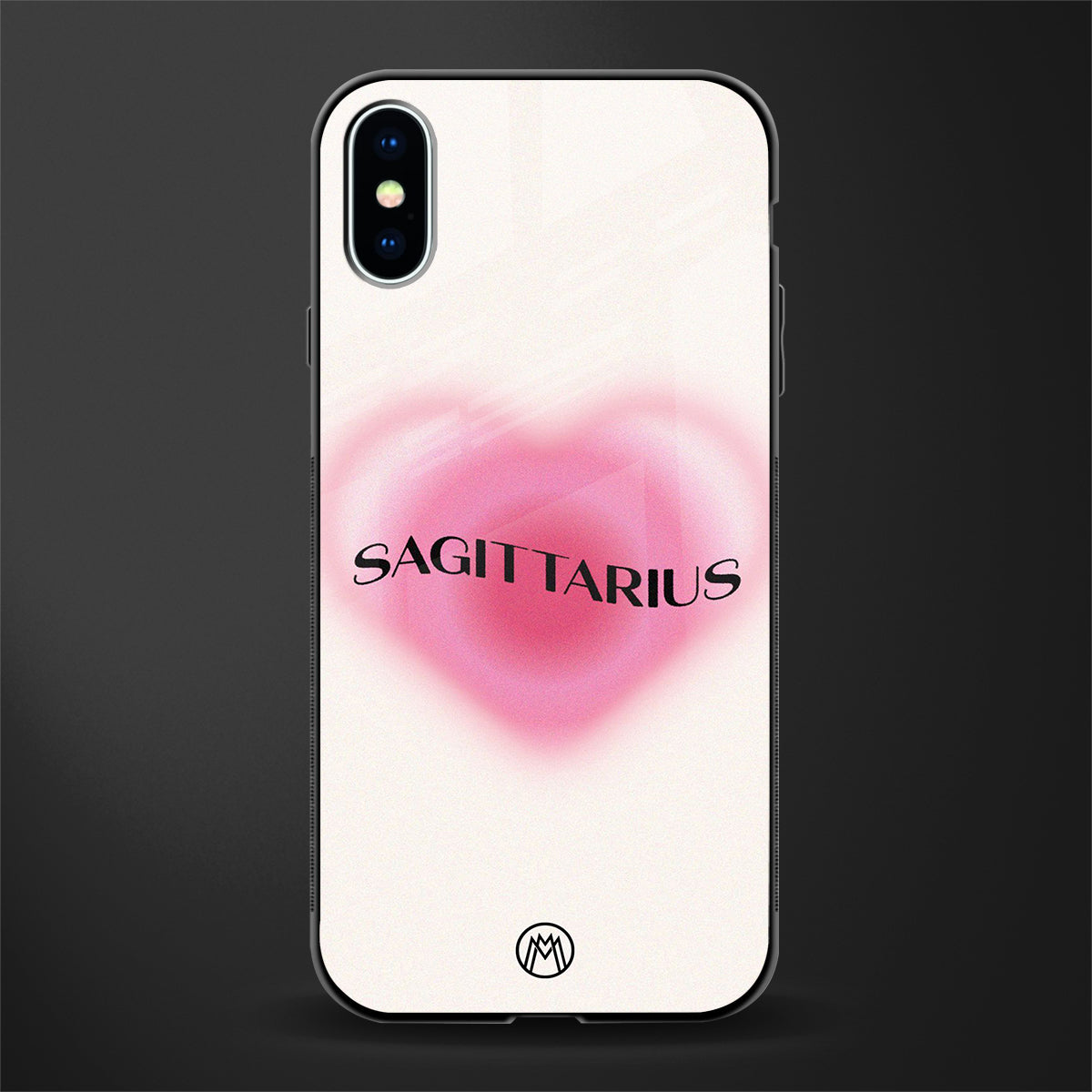 sagittarius minimalistic glass case for iphone xs image