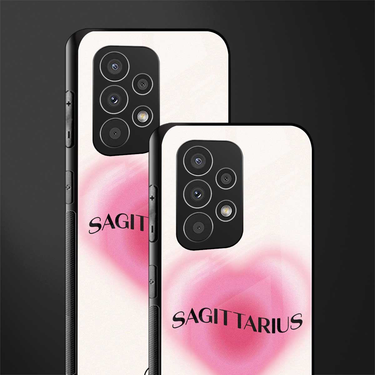 sagittarius minimalistic back phone cover | glass case for samsung galaxy a73 5g