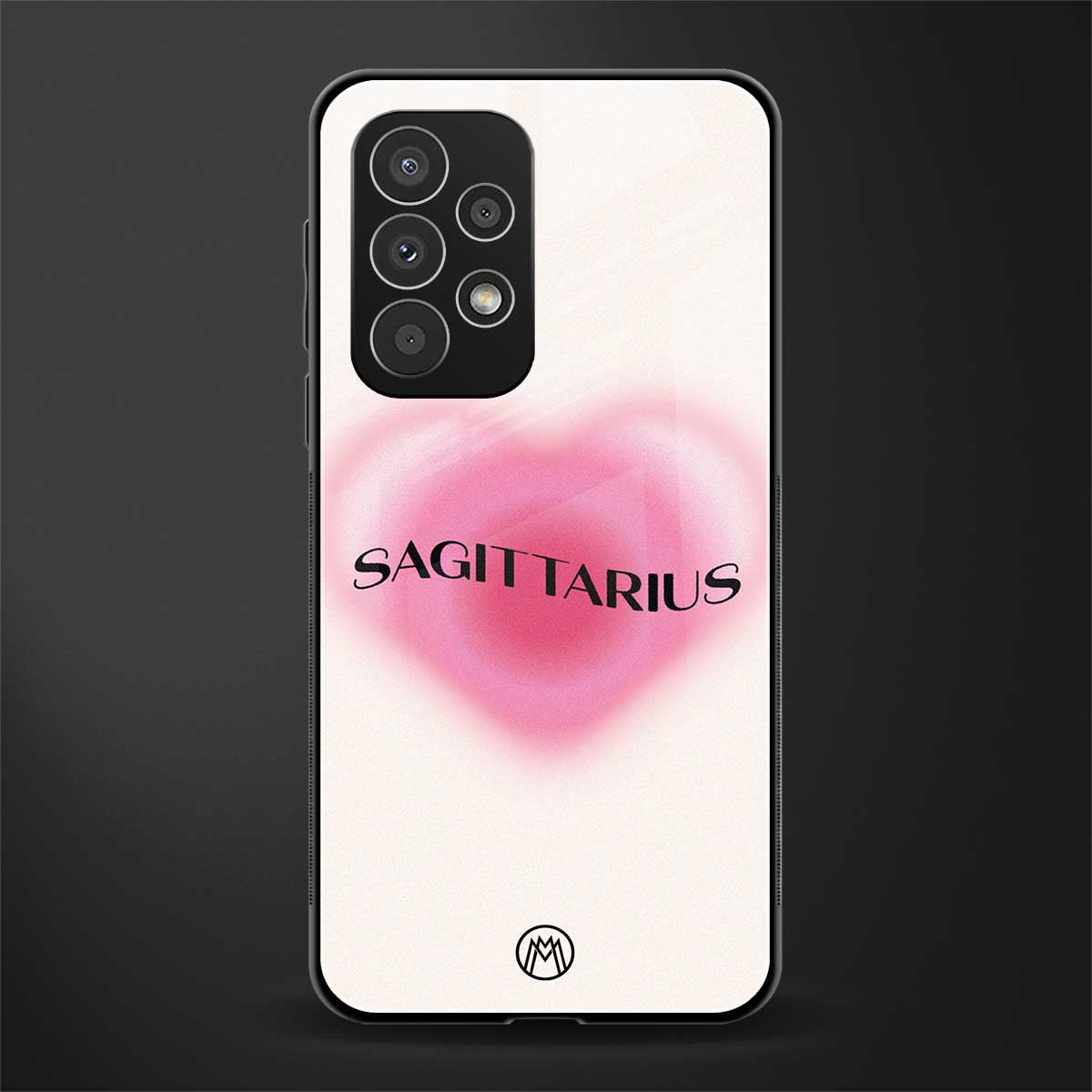 sagittarius minimalistic back phone cover | glass case for samsung galaxy a73 5g