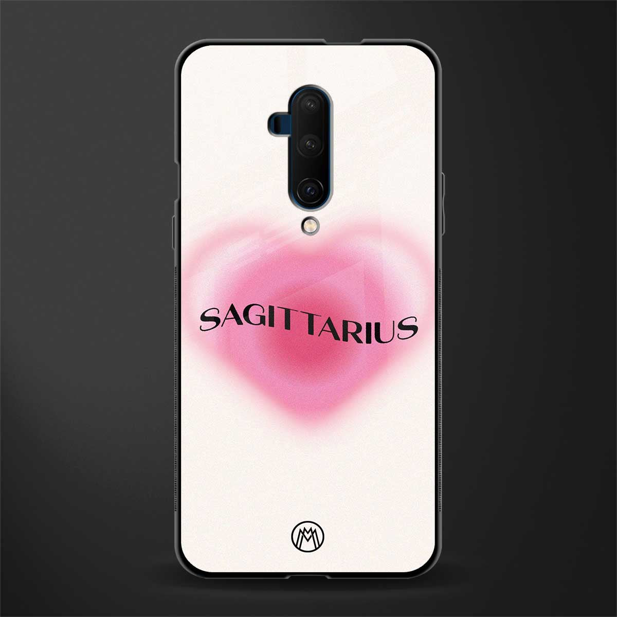 sagittarius minimalistic glass case for oneplus 7t pro image