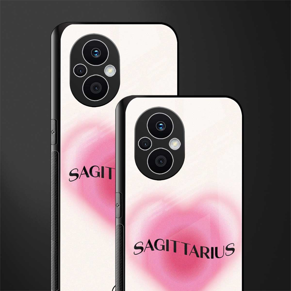 sagittarius minimalistic back phone cover | glass case for oppo f21 pro 5g