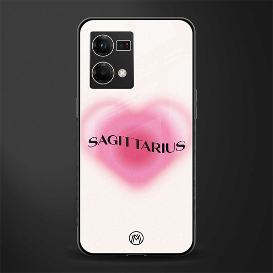 sagittarius minimalistic back phone cover | glass case for oppo f21 pro 4g