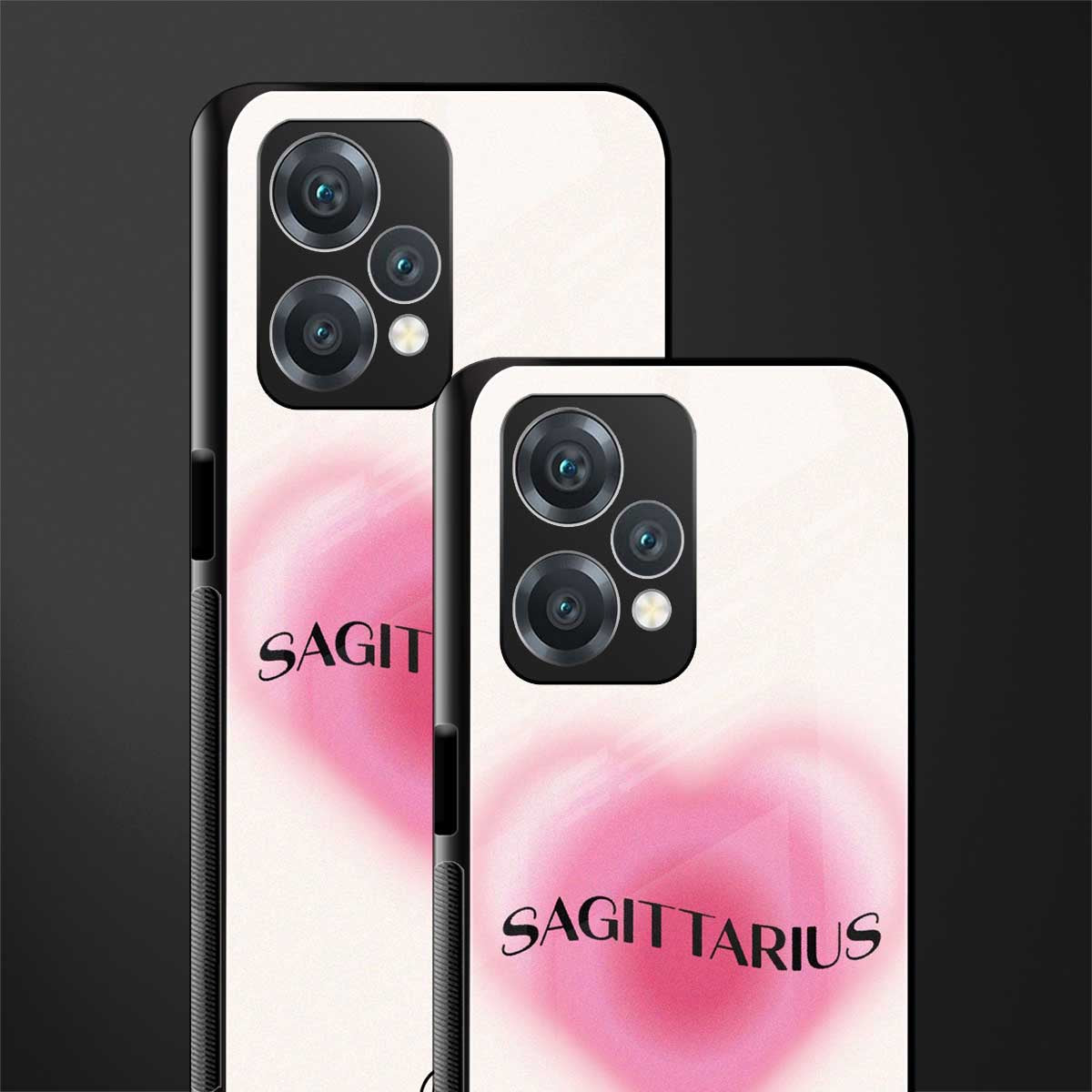 sagittarius minimalistic back phone cover | glass case for oneplus nord ce 2 lite 5g