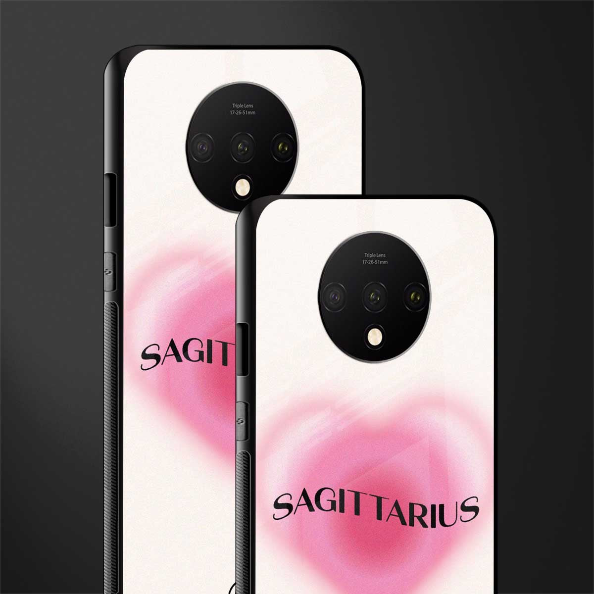 sagittarius minimalistic glass case for oneplus 7t image-2