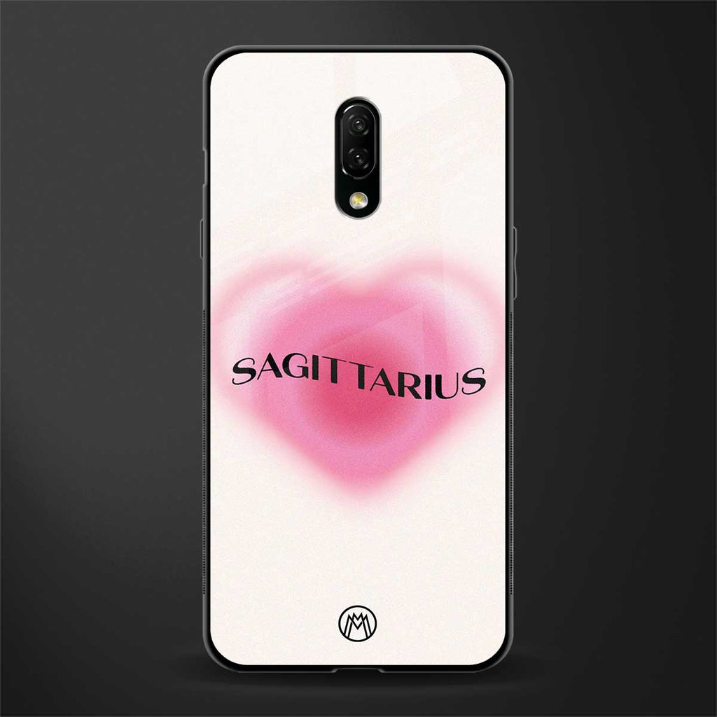 sagittarius minimalistic glass case for oneplus 7 image