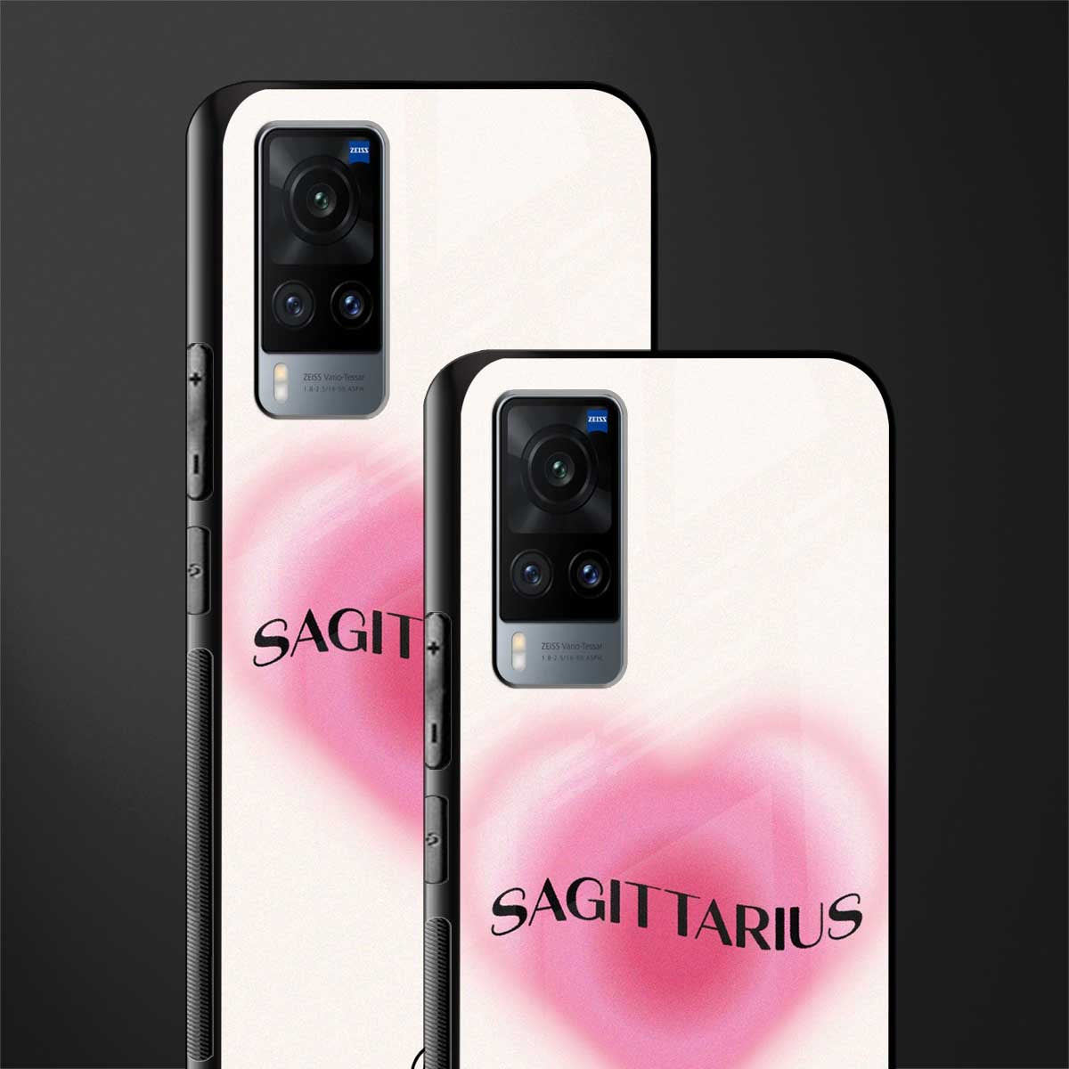 sagittarius minimalistic glass case for vivo x60 image-2