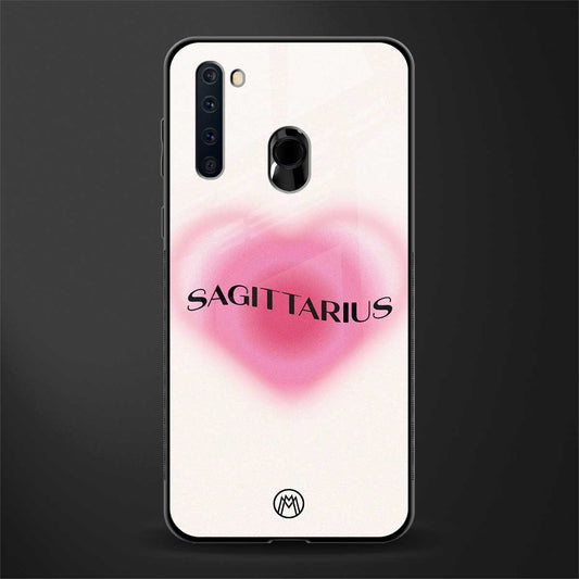 sagittarius minimalistic glass case for samsung a21 image