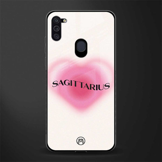 sagittarius minimalistic glass case for samsung a11 image