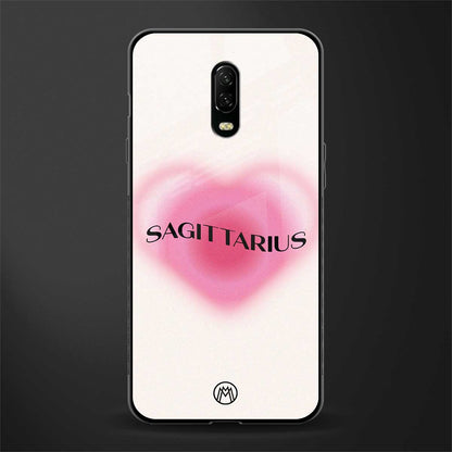 sagittarius minimalistic glass case for oneplus 6t image