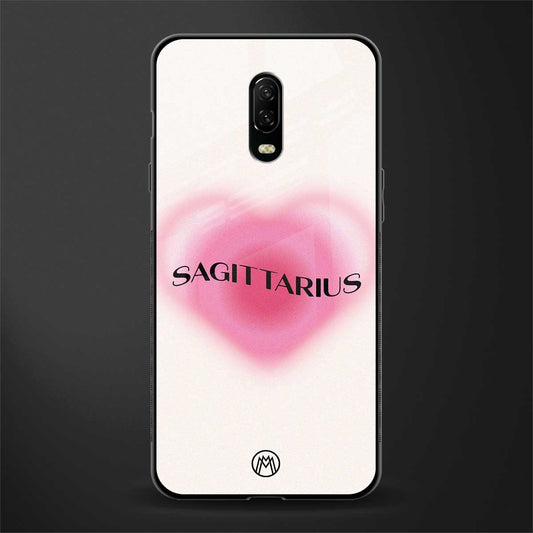 sagittarius minimalistic glass case for oneplus 6t image