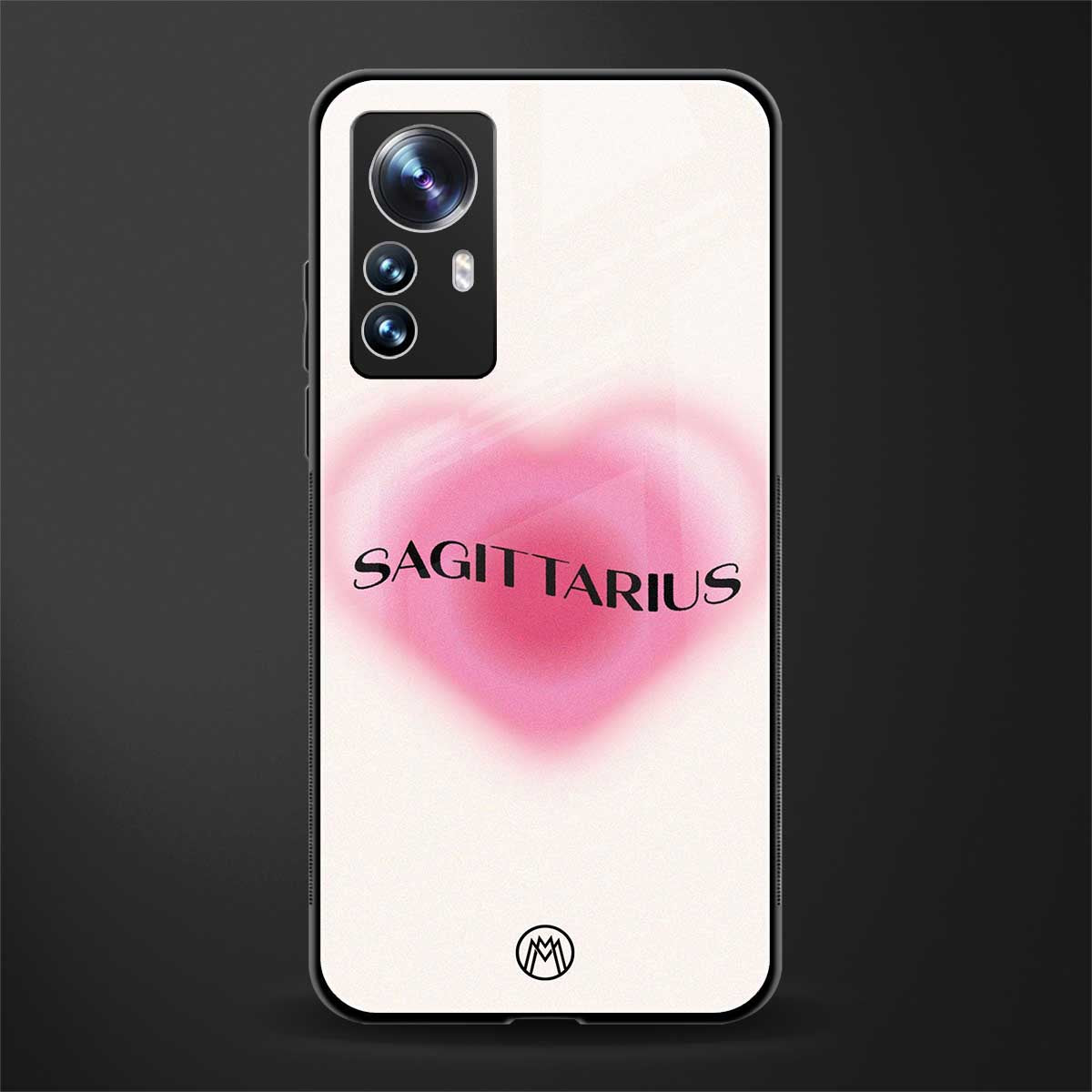 sagittarius minimalistic back phone cover | glass case for xiaomi 12 pro
