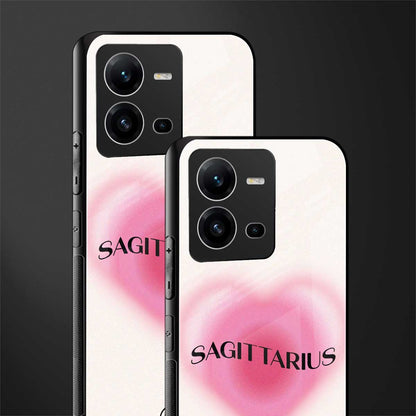 sagittarius minimalistic back phone cover | glass case for vivo v25-5g