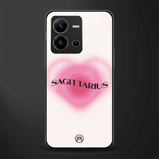 sagittarius minimalistic back phone cover | glass case for vivo v25-5g