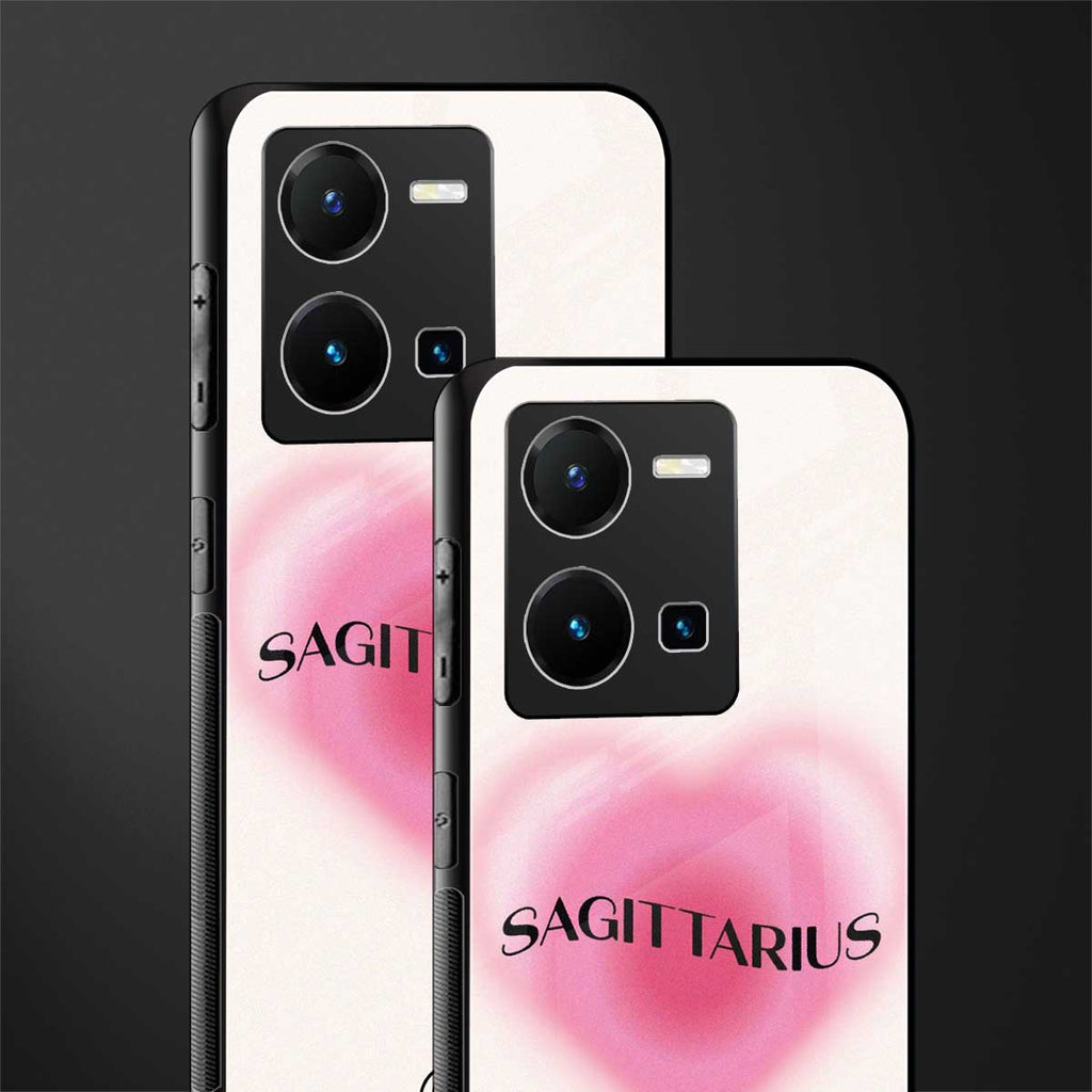 sagittarius minimalistic back phone cover | glass case for vivo y35 4g