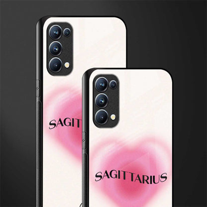 sagittarius minimalistic back phone cover | glass case for oppo reno 5