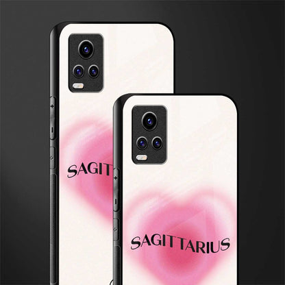 sagittarius minimalistic back phone cover | glass case for vivo v21e 4g