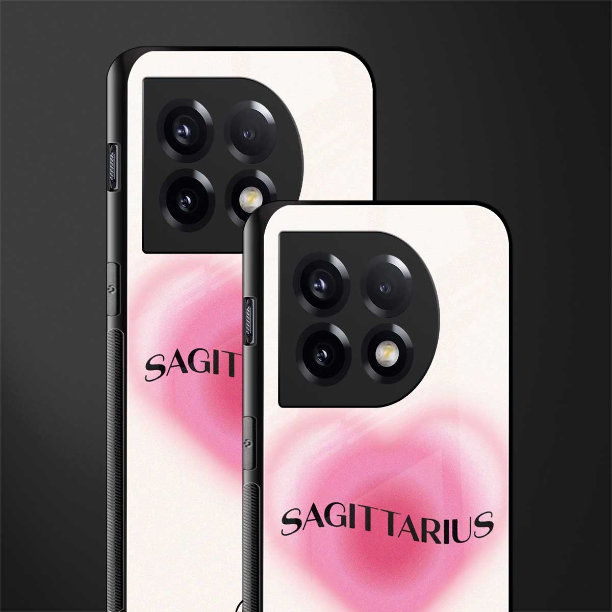 sagittarius minimalistic back phone cover | glass case for oneplus 11