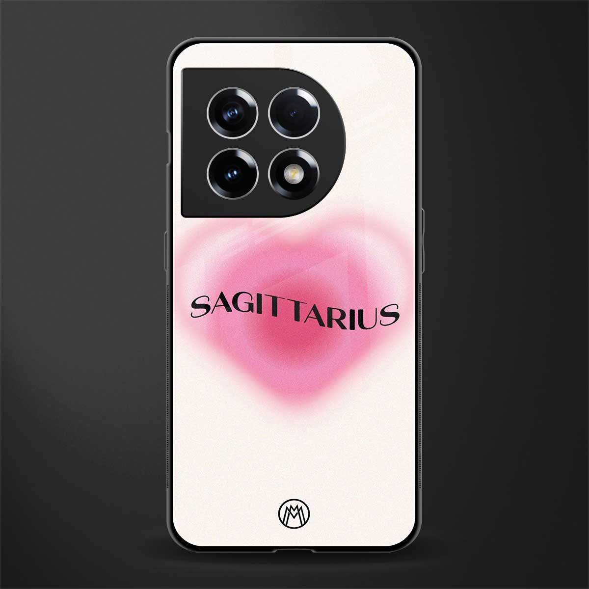 sagittarius minimalistic back phone cover | glass case for oneplus 11