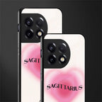 sagittarius minimalistic back phone cover | glass case for oneplus 11r