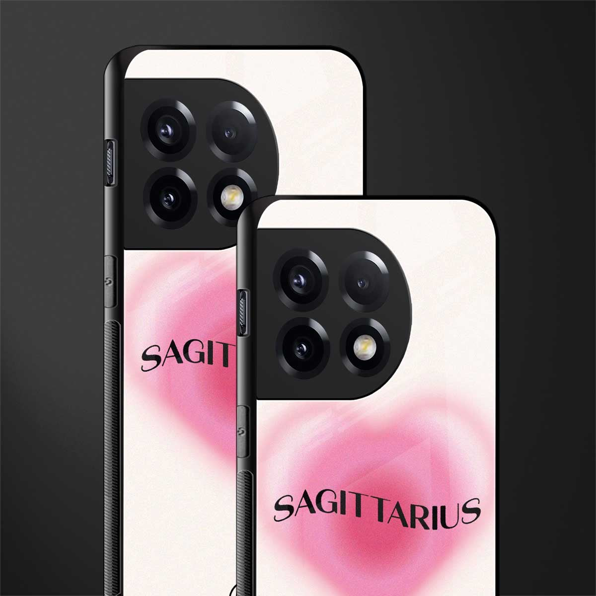 sagittarius minimalistic back phone cover | glass case for oneplus 11r