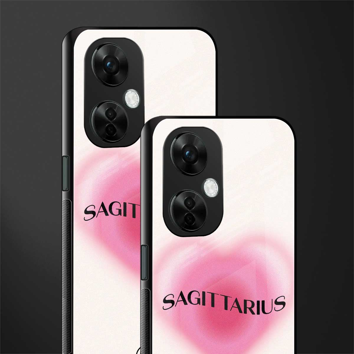 sagittarius minimalistic back phone cover | glass case for oneplus nord ce 3 lite