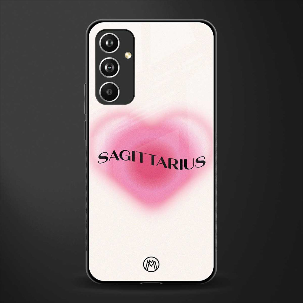 sagittarius minimalistic back phone cover | glass case for samsung galaxy a54 5g