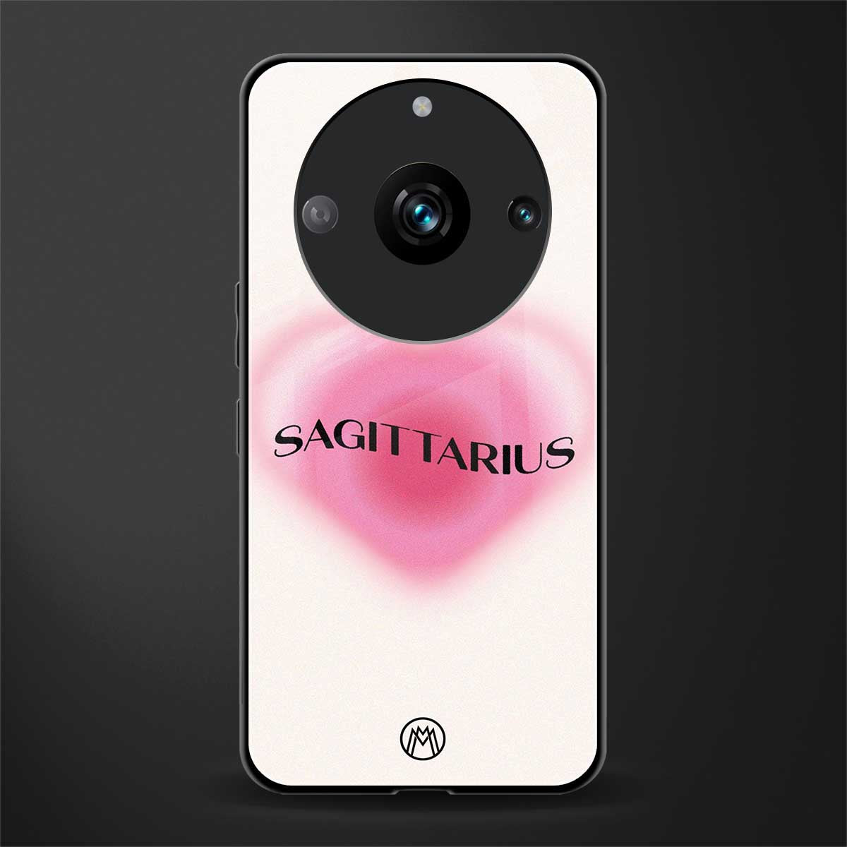 sagittarius minimalistic back phone cover | glass case for realme 11 pro 5g